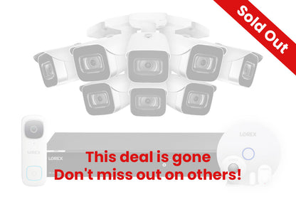 Lorex Fusion 4K 16-Channel 3TB Wired NVR System with 8 Cameras + 2K Wi-Fi Video Doorbell and Smart Sensor Kit