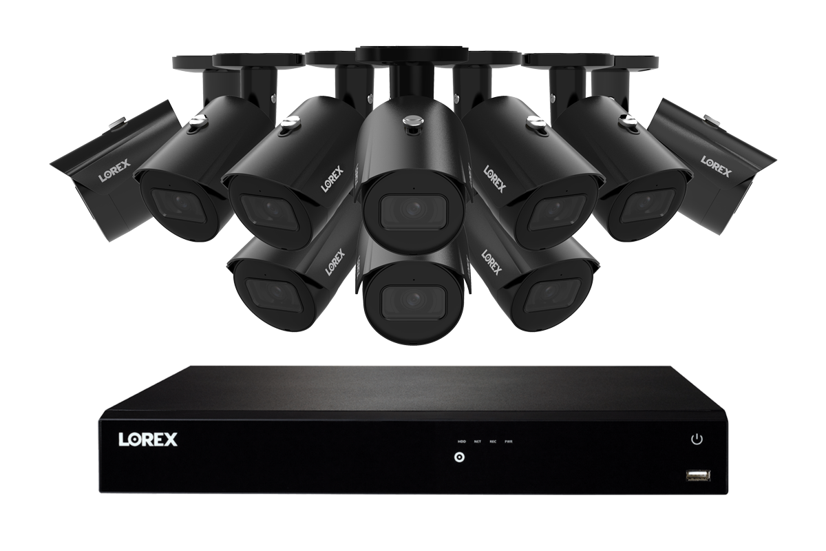 Lorex Fusion NVR with A20 (Aurora Series) IP Bullet Cameras - 4K 16-Channel 4TB Wired System - Black 10