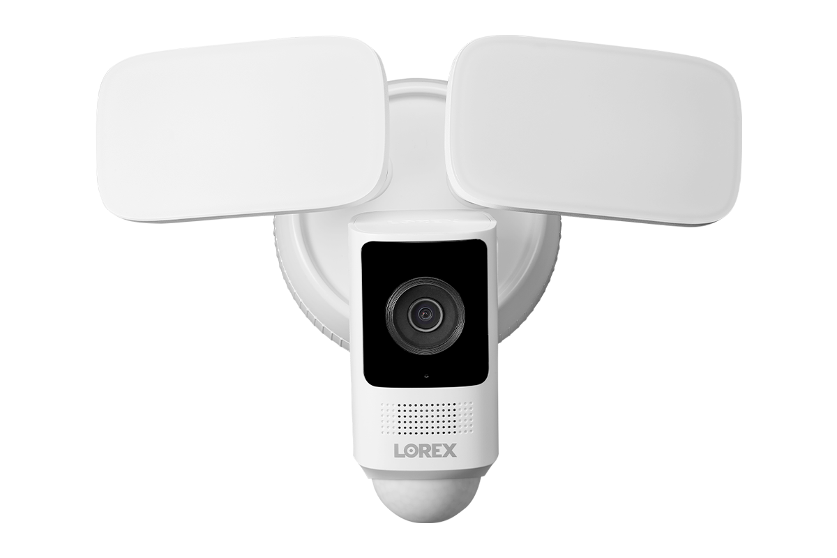 Lorex 2K Wired Floodlight Security Camera - White (One Pack)