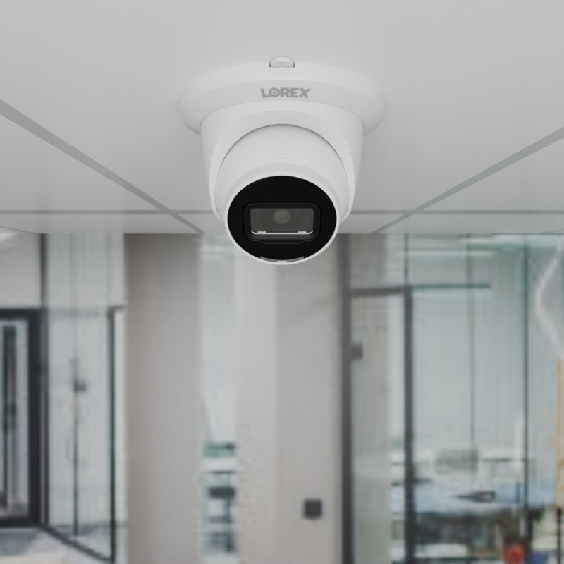 Lorex A4 4MP IP Wired Turret Security Camera with Listen-In Audio and Smart Motion Detection