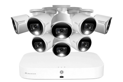 4K Wired DVR Security System with 8 Active Deterrence Cameras, Smart Motion Detection and Face Recognition