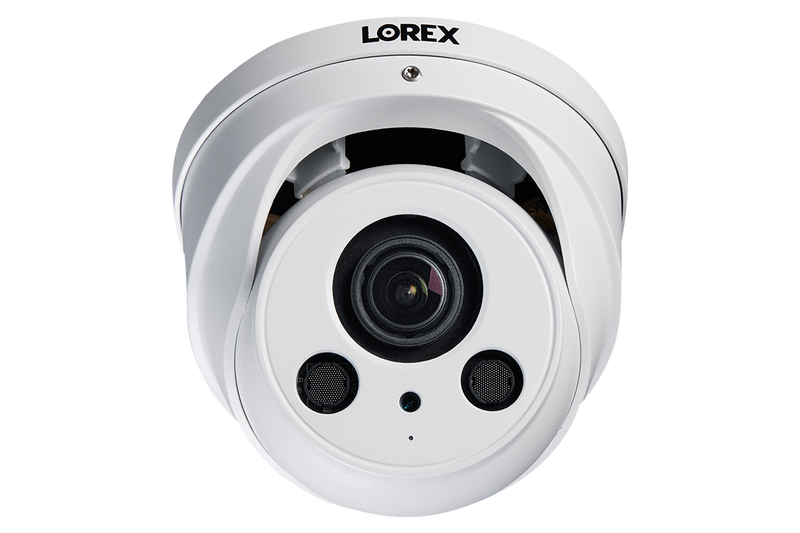 4K IP System with Four Nocturnal 4K (8MP) Varifocal IP Bullet and Four Nocturnal 4K Audio Dome Cameras