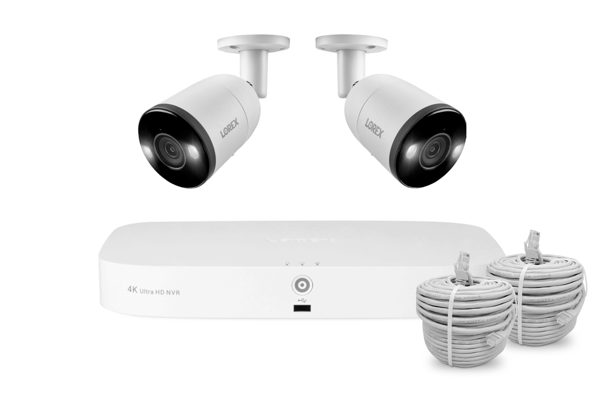 Lorex Fusion 4K 16-Camera Capable (8 Wired + 8 Wi-Fi) 2TB NVR System with Bullet Cameras Featuring Smart Deterrence and 2-Way Audio - 2