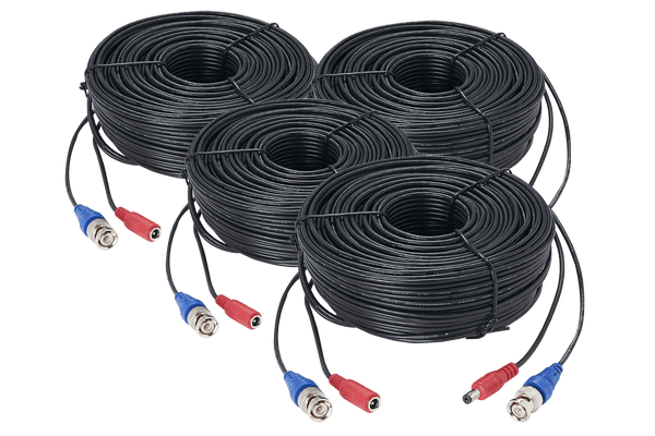 100ft (30m) Premium 4K RG59/Power Accessory Cable (4-pack)