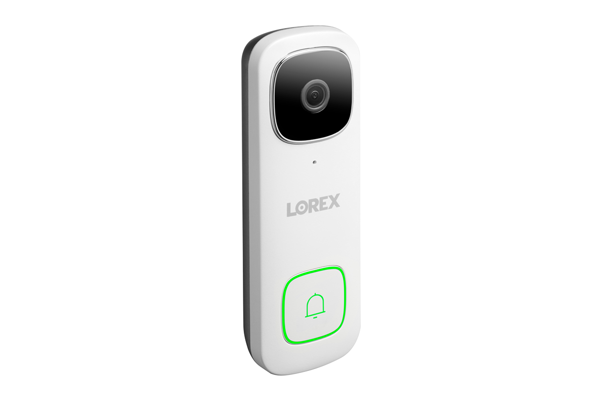 Lorex 2K Wi-Fi Video Doorbell 32GB (White, Single) - Open Box