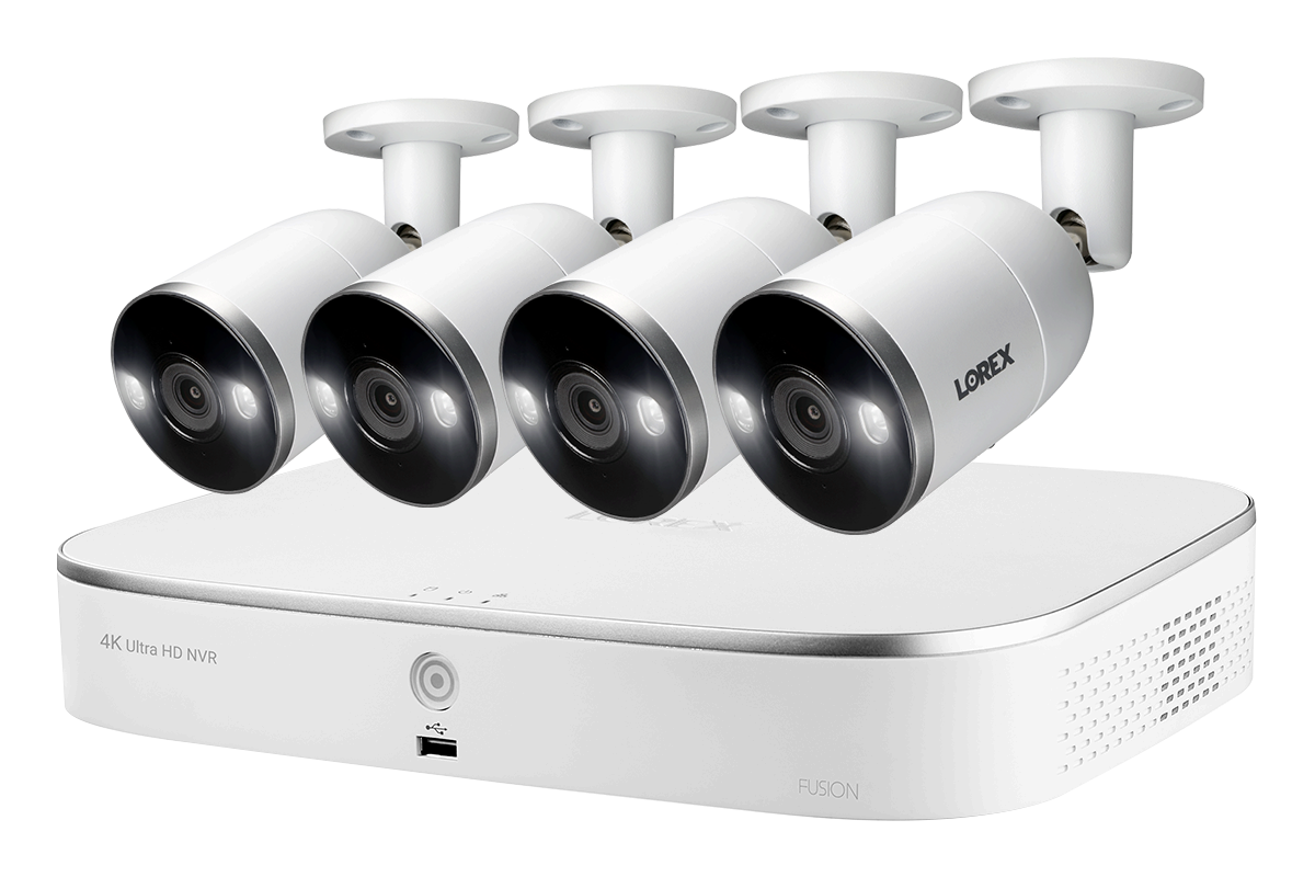 4K Ultra HD IP NVR Security Camera System with 4 IP Cameras