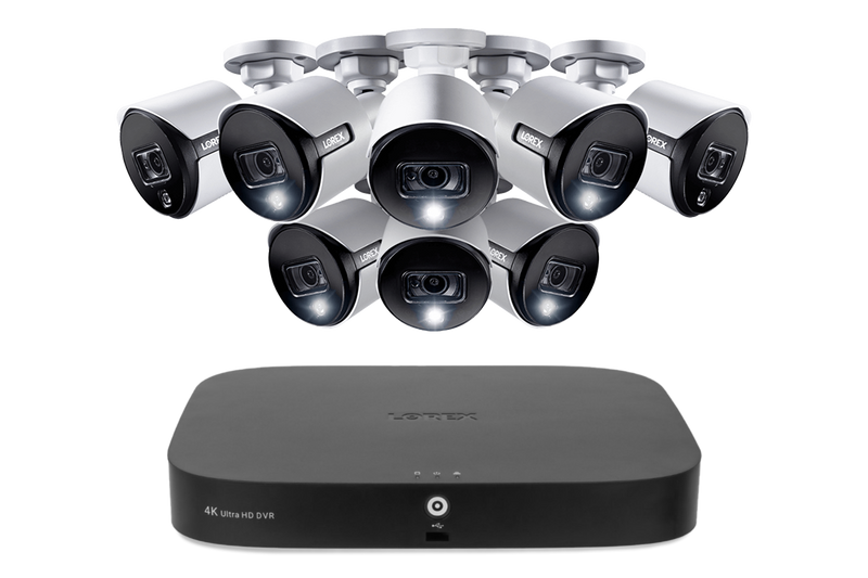 4K 8-Channel 2TB Wired NVR System with 8 Smart Deterrence and Smart Motion Detection Cameras
