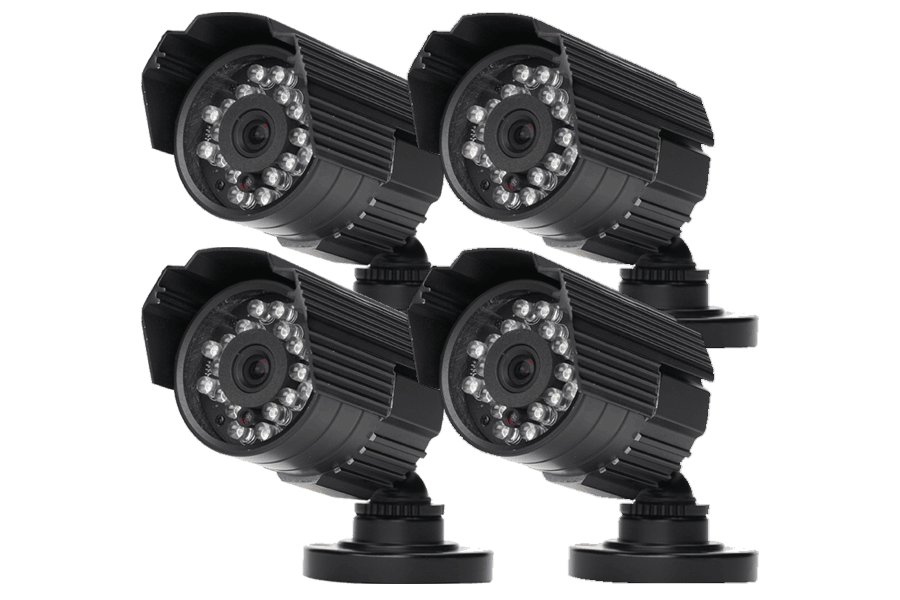 Video security system with indoor and outdoor cameras