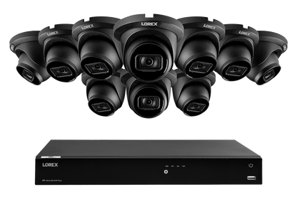 Lorex 4K 16-Camera Capable (Wired + Fusion Wi-Fi) 4TB NVR System with IP Dome Cameras featuring Listen-In Audio - Black 10