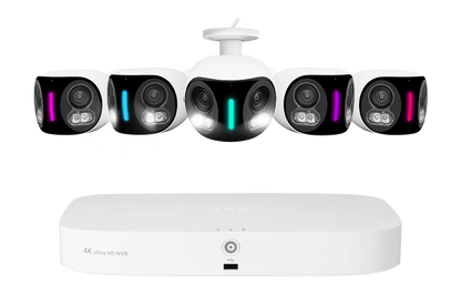 Lorex Fusion NVR with H20 (Halo Series) IP Dual Lens Cameras - 4K 16-Channel 2TB Wired System - White 5