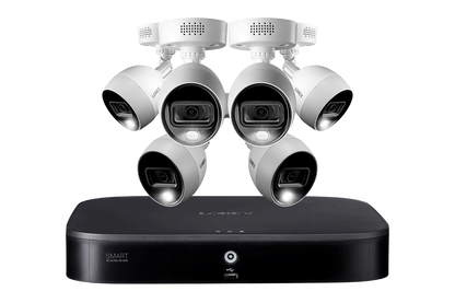 Lorex 4K 2TB Wired Security System with 6 Active Deterrence Cameras Control