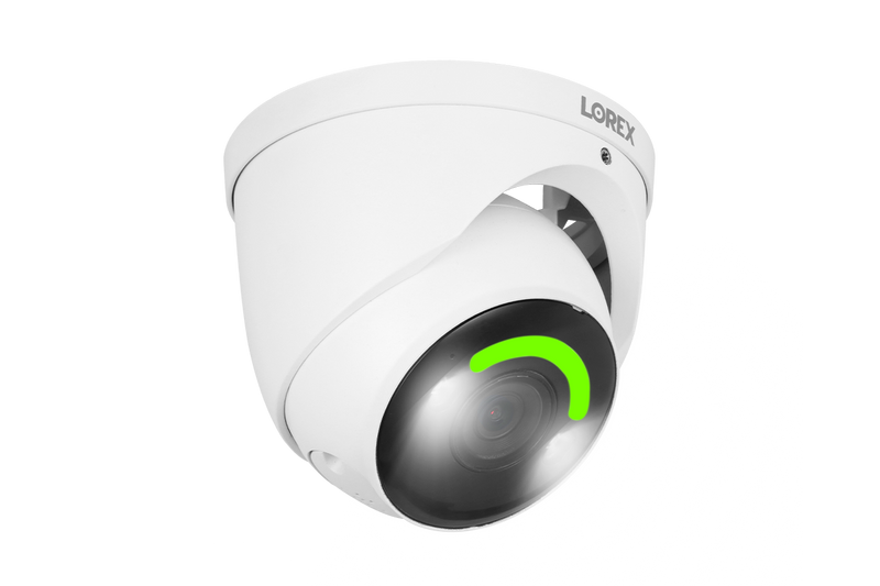 Lorex Fusion 4K 16 Camera Capable (8 Wired and 8 Wi-Fi) 2TB Wired NVR System with Dome Cameras Featuring Smart Security Lighting