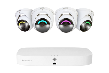 Lorex Fusion 4K 16 Camera Capable (8 Wired and 8 Wi-Fi) 2TB Wired NVR System with Dome Cameras Featuring Smart Security Lighting - 4