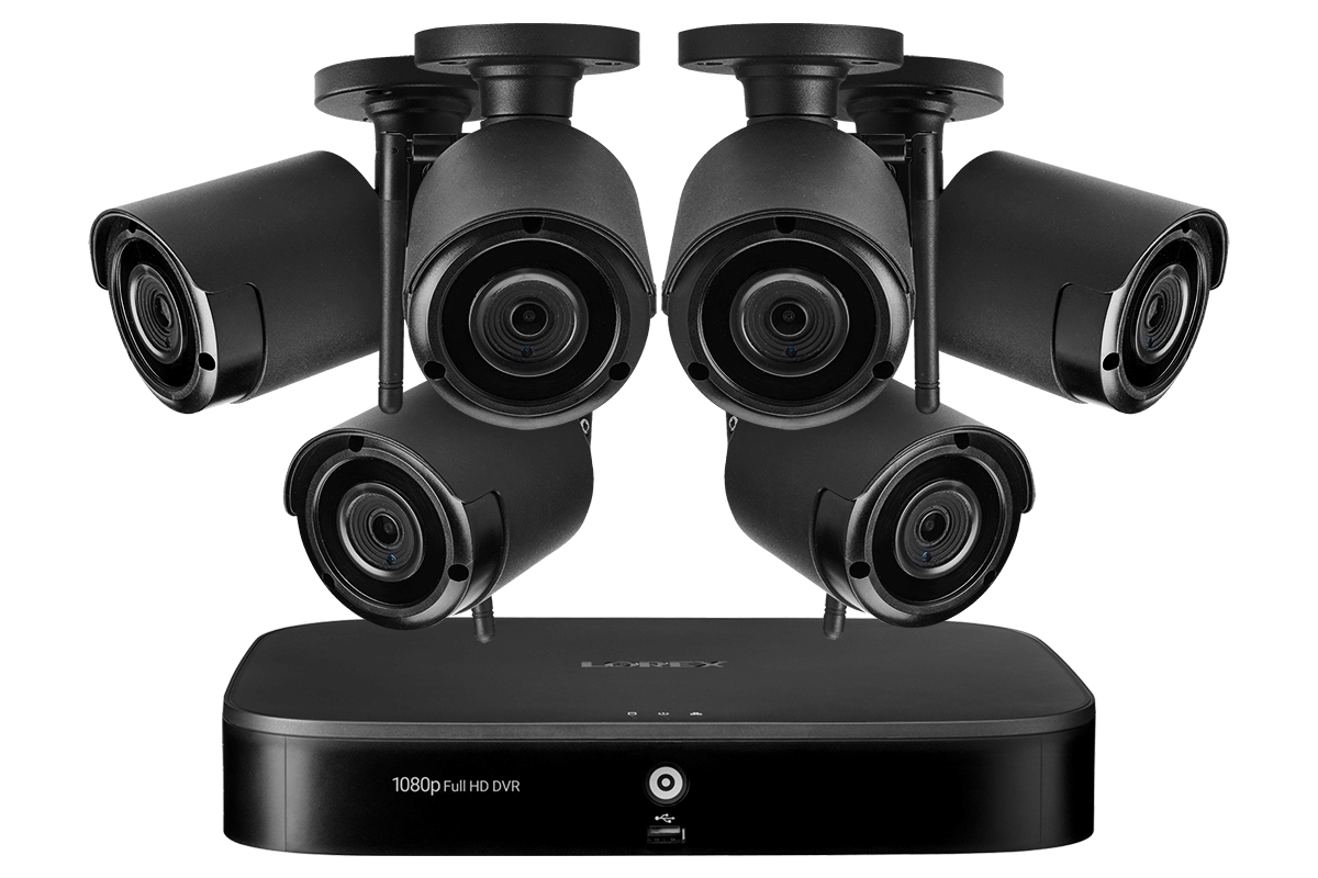 1080p Full HD 8-Channel System with 6 Wireless Security Cameras with audio