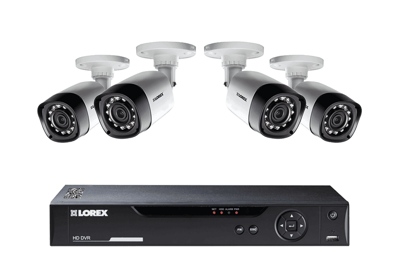 4 camera wired 720p security system with DVR
