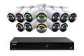 Système NVR filaire Lorex Fusion Series 4K compatible avec 16 caméras (filaire ou Wi-Fi Fusion) 6 To avec 2 caméras IP Bullet 4K filaires H12