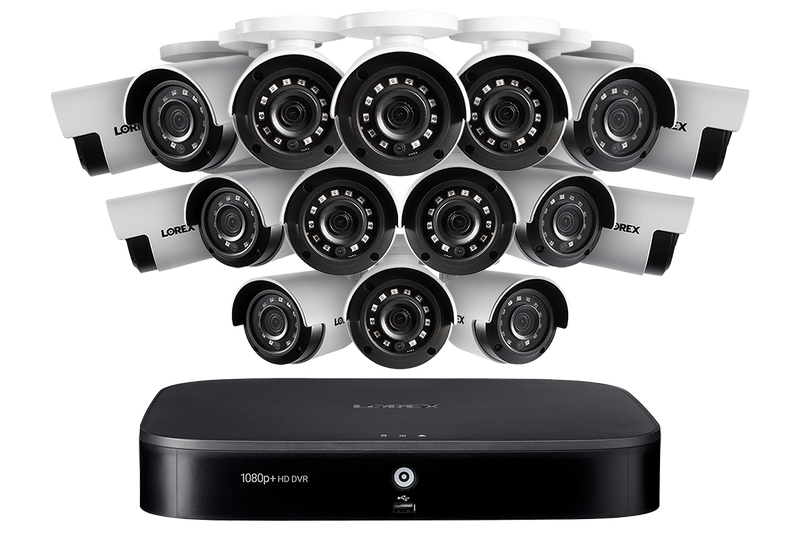 1080p HD 16-Channel Security System with Sixteen 1080p HD Outdoor Cameras, Advanced Motion Detection and Smart Home Voice Control