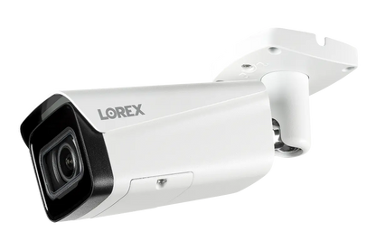 Lorex 4K IP Wired Bullet Security Camera with Motorized Varifocal Lens, Real-Time 30FPS Recording and IK10 Vandal Proof