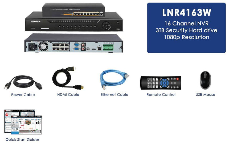 HD Security NVR 16CH with Real-time 1080p Recording and Lorex Cloud