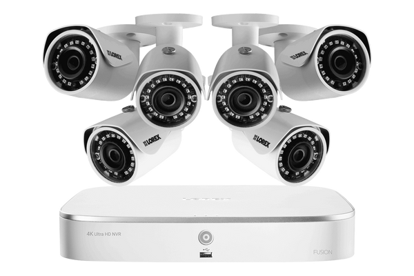 Security NVR System, 8 Channel with 2K Resolution IP Cameras featuring 130FT Color Night Vision