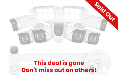 8-Channel NVR Fusion System with Six 4K (8MP) IP Cameras, 2K Wi-Fi Video Doorbell, Wi-Fi Floodlight Camera and Smart Sensor Starter Kit