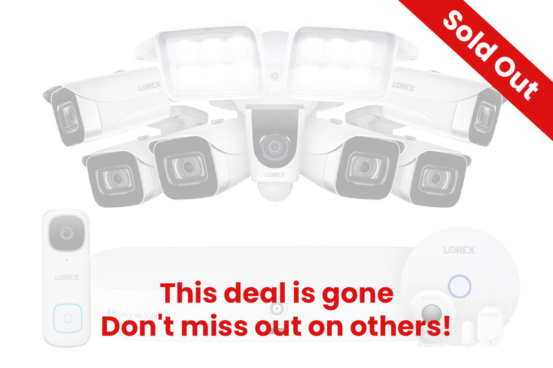 8-Channel NVR Fusion System with Six 4K (8MP) IP Cameras, 2K Wi-Fi Video Doorbell, Wi-Fi Floodlight Camera and Smart Sensor Starter Kit