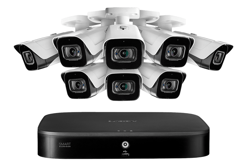 8-Channel 4K Security System with 8 Outdoor Audio Security Cameras