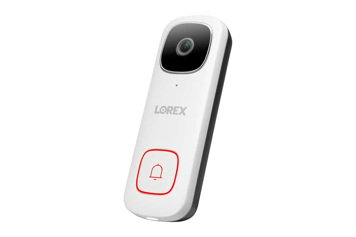 Lorex 2K Wi-Fi Video Doorbell 32GB (White, Single) - Open Box