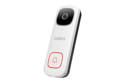 Lorex 2K Wi-Fi Video Doorbell 32GB (White, Single) - Open Box