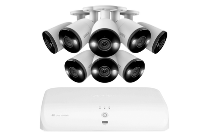 Lorex 4K 8-Channel 2TB Wired NVR System with Smart Deterrence and Smart Motion Detection Bullet Cameras