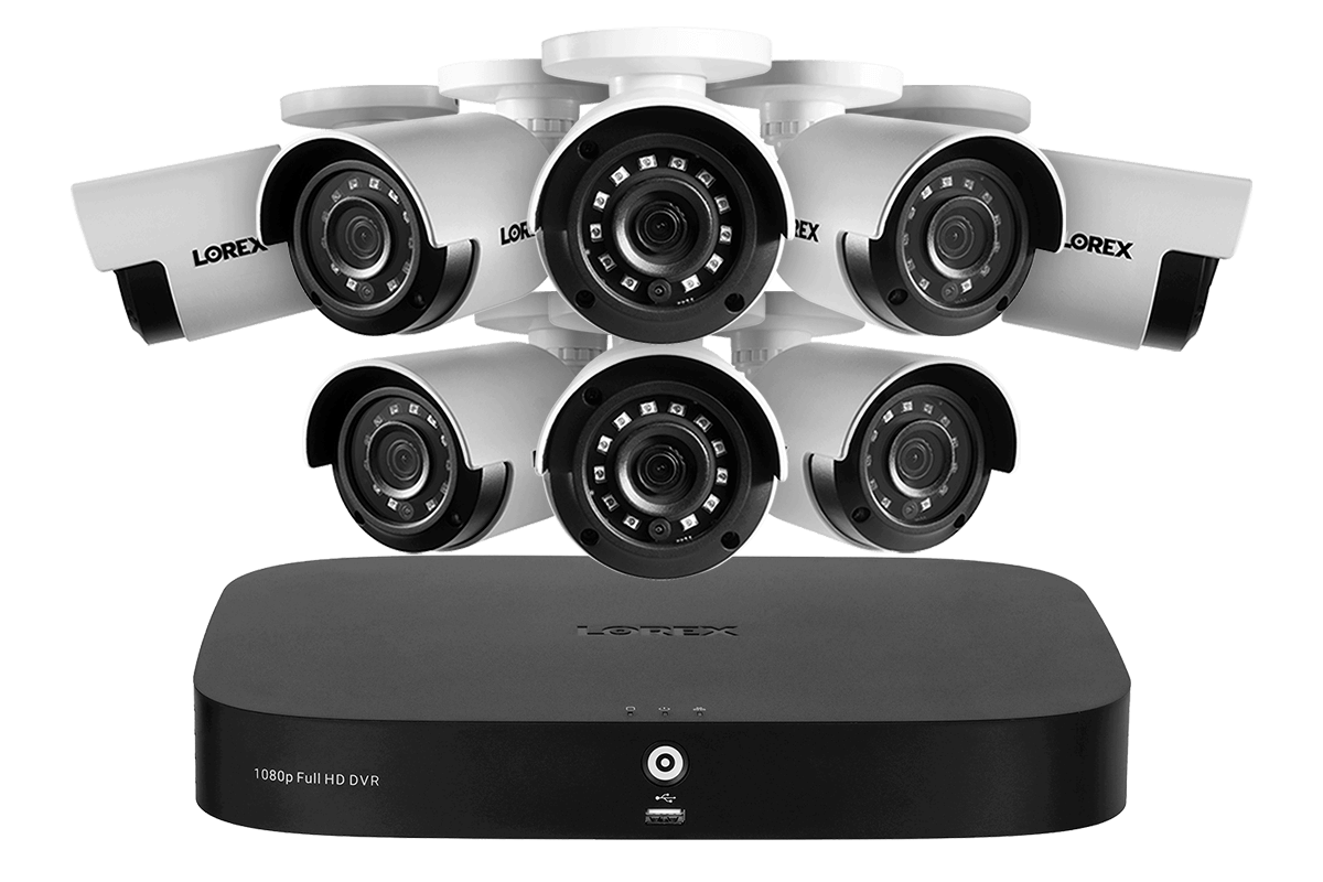 1080p 8-channel 1TB Wired DVR System with 8 Cameras