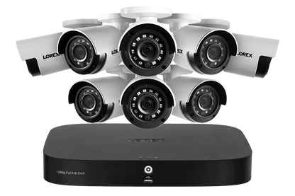 1080p 8-channel 1TB Wired DVR System with 8 Cameras