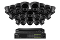 Système NVR filaire Lorex 4K (compatible avec 32 caméras) de 6 To avec 3 caméras tourelles IP intelligentes Nocturnal 3 dotées d'un objectif varifocal motorisé et d'un enregistrement à 30 images/seconde.