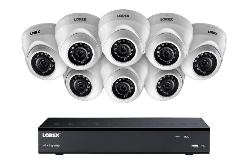 1080p HD 8-Channel Security Camera System with Eight 1080p Dome Cameras