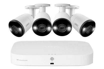 4K 8-channel 3TB Wired NVR System with 4 Smart Deterrence Cameras