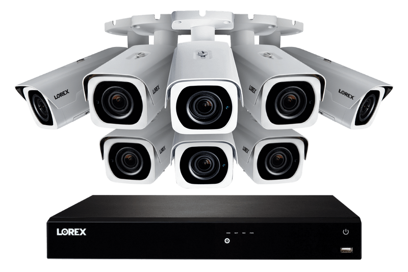 4K IP System with Eight 4K (8MP) Nocturnal IP Motorized Varifocal Metal Cameras