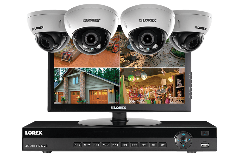 2K IP Camera Home Security System with Monitor, 140ft night vision with 3x Zoom lens