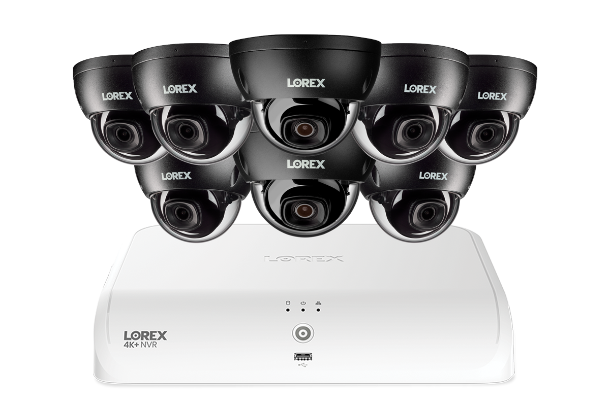 Lorex Fusion Series 4K+ 16 Channel (8 Wired + 8 Fusion Wi-Fi) 2TB Wired System with A4 Wired 4K IP Turret Cameras - Black 8