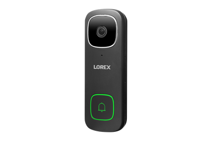 Lorex 2K Wired Video Doorbell, Black Single