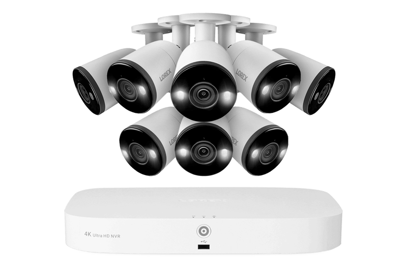 4K 8-channel 2TB Wired NVR System with 8 Smart Deterrence Cameras