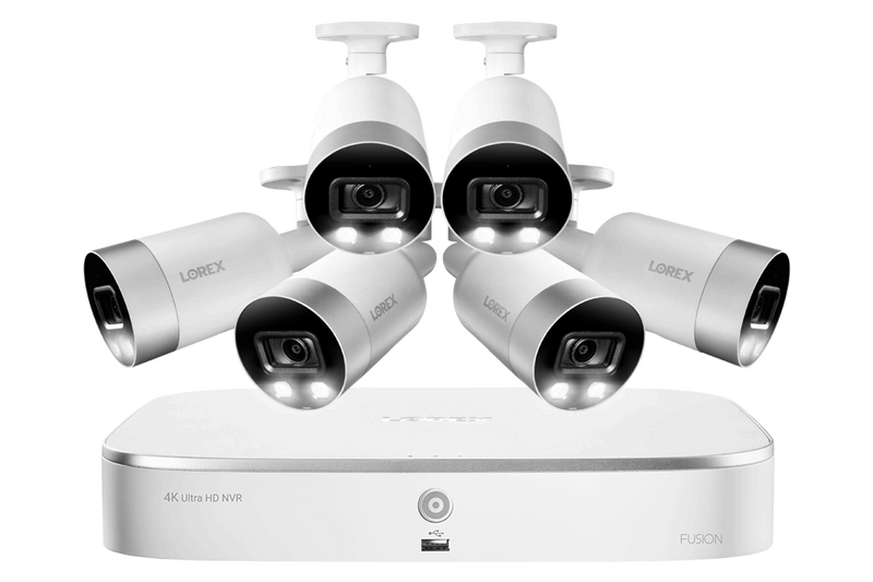 4K Ultra HD IP 8 Channel NVR System with 6 Smart Deterrence 4K 8MP IP Cameras, 150FT Night Vision, 2TB Hard Drive
