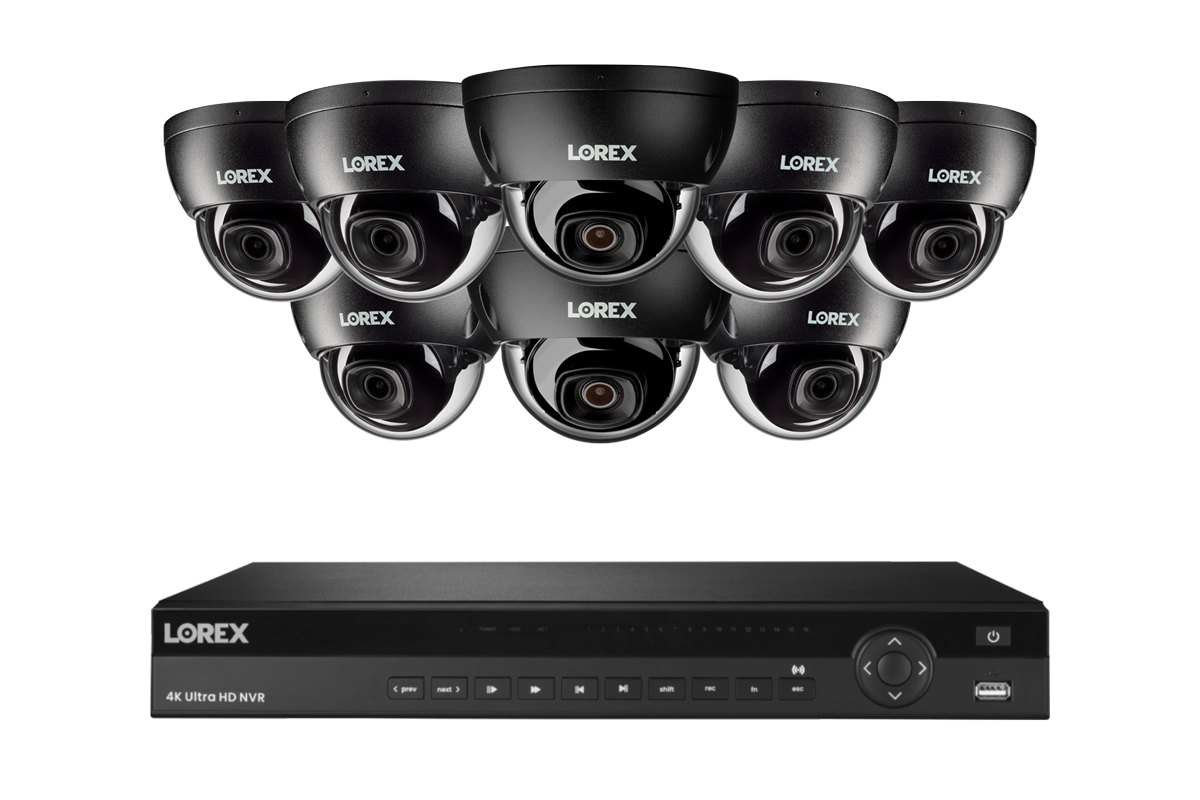 Lorex Fusion Series 4K 16 Camera Capable (Wired or Fusion Wi-Fi) 4TB Wired NVR System with 4MP (2K) A4 IP Dome Cameras