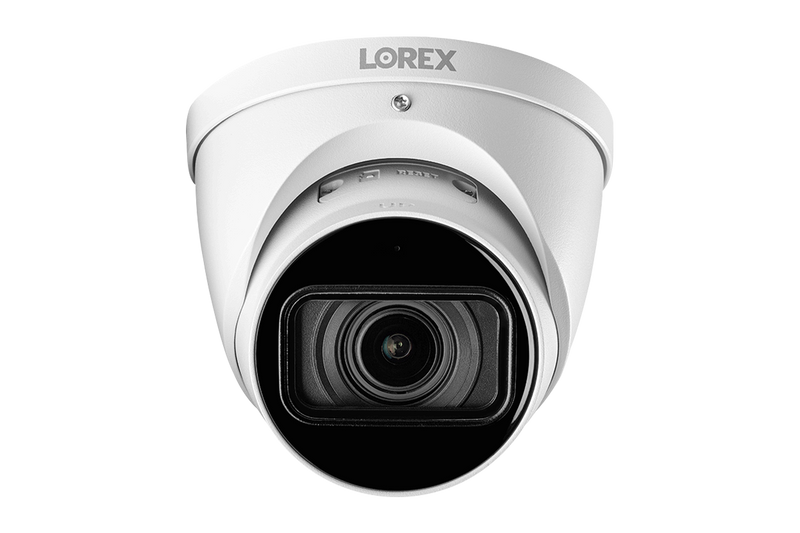 Lorex 4K 32-Channel NVR System with Nocturnal 3 Smart IP Optical Zoom Dome Security Cameras with Real-Time 30FPS Recording and Listen-in Audio