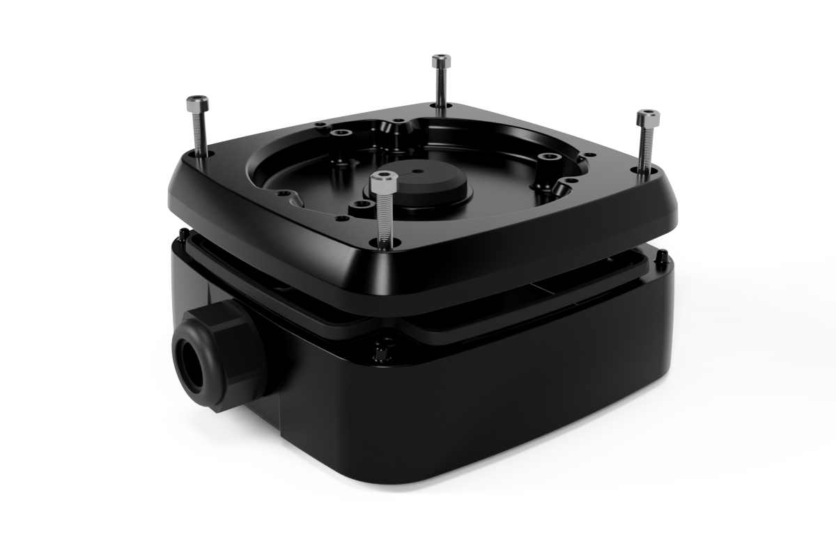Outdoor Square Junction Box with Cable Gland for Turret and Dome Camera (Metal)