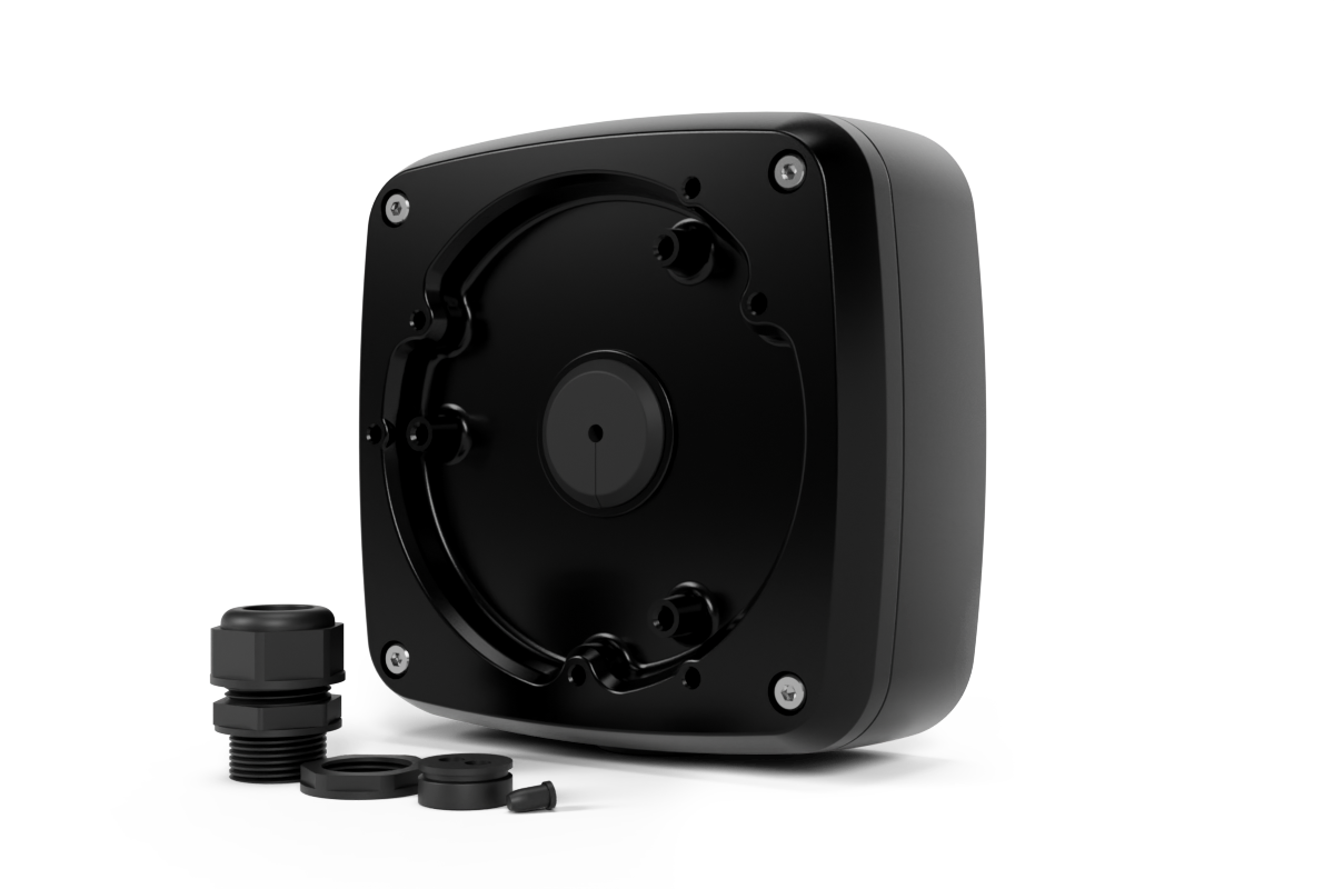 Outdoor Square Junction Box with Cable Gland for Turret and Dome Camera (Metal)
