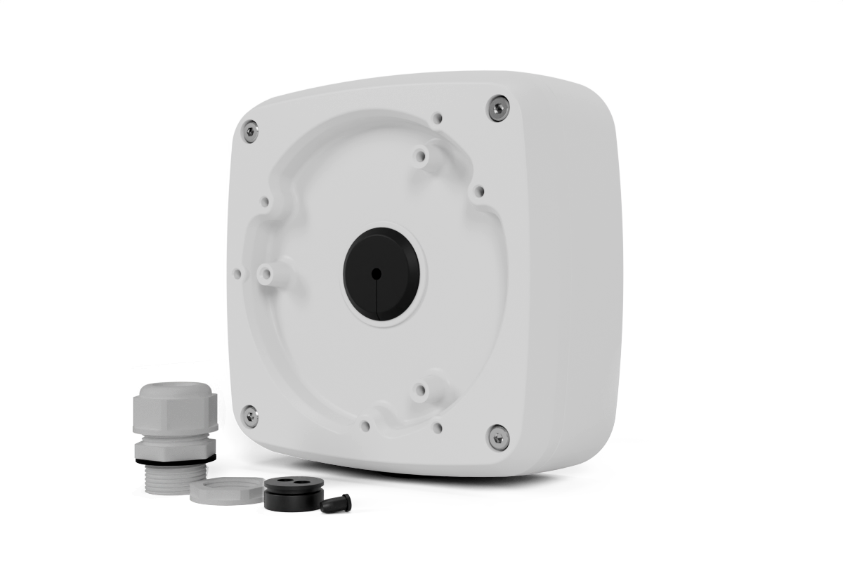 Outdoor Square Junction Box with Cable Gland for Turret and Dome Camera (Metal)