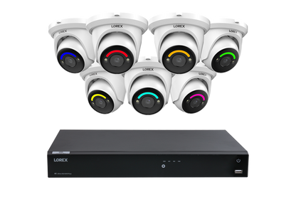 Lorex Fusion Series 4K 16 Camera Capable (Wired or Fusion Wi-Fi) 4TB Wired NVR System with H12 Wired 4K IP Dome Cameras (Amazon)