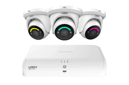 Système filaire Lorex Fusion Series 4K 16 canaux (8 filaires + 8 Wi-Fi Fusion) 2 To avec caméras dôme IP 4K filaires H12 (Amazon)