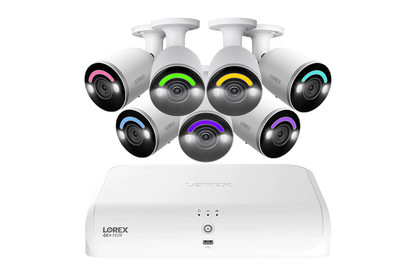 Système filaire Lorex Fusion Series 4K 16 canaux (8 filaires + 8 Wi-Fi Fusion) 2 To avec caméras IP Bullet 4K filaires H12 (Amazon)