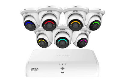 Système filaire Lorex Fusion Series 4K 16 canaux (8 filaires + 8 Wi-Fi Fusion) 2 To avec caméras dôme IP 4K filaires H12 (Amazon)